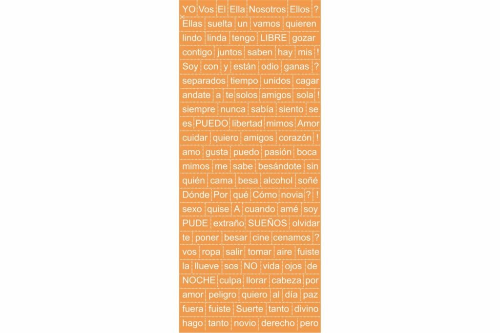 Imán recortable para heladera Palabras