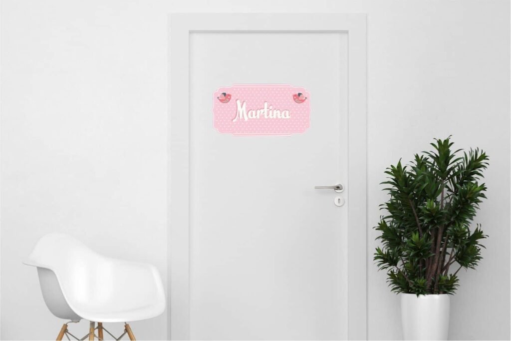 Cartel con nombre bebé