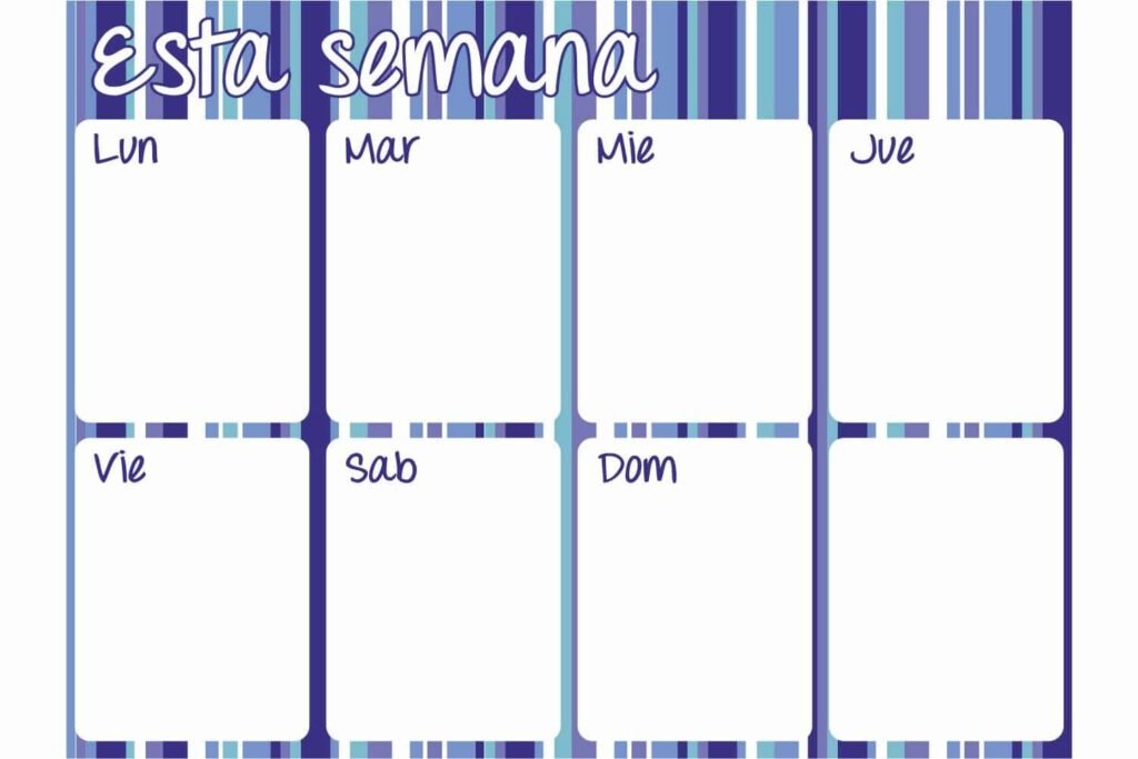 Pizarra imantada organizador Esta semana